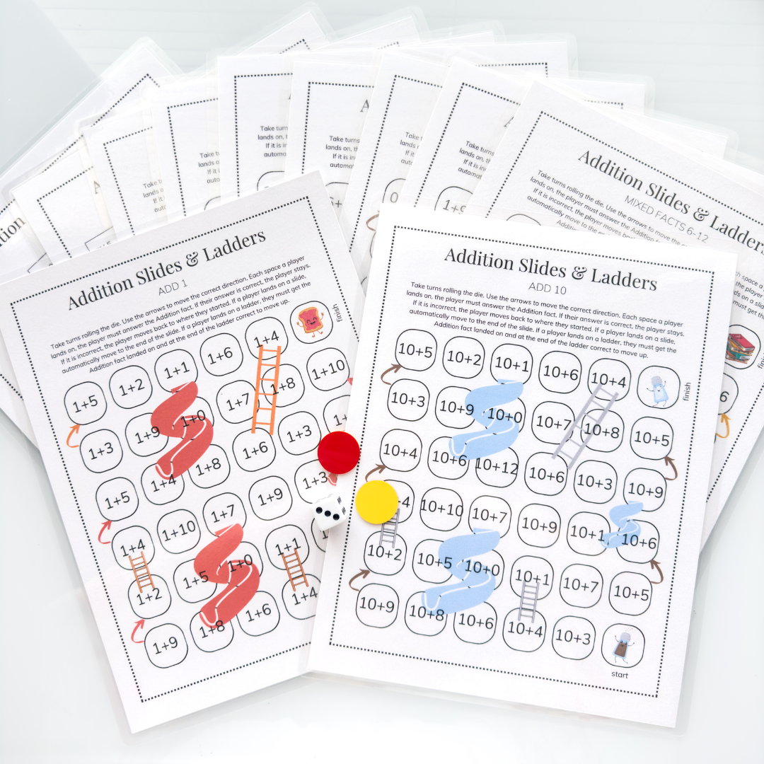 Subtraction Slides & Ladders Pack