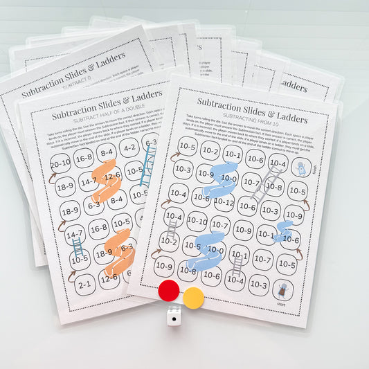 Subtraction Slides & Ladders Pack